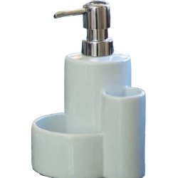 LUPO dozownik ceramiczny do mydła lub płynu do naczyń biały lakierowany.